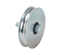 Metalideal Roue Portail Gorge Ronde Ø 80 mm Rail Ø 20 mm 160 kg | Galet de portail coulissant Ø 80 mm gorge ronde pour rail Ø 20 mm en acier zingué, charge 160 kg, avec axe boulon.