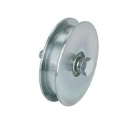 Metalideal | Roue Simple Gorge H Diamètre 140 mm | Pour Rail Profil en H Acier Galvanisé Haute Charge 550kg | Galet de Portail Coulissant à l'Unité (Qualité Industrielle)