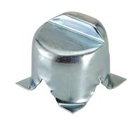 Metalideal Sabot de Portail Battant Central a Sceller 103x103 mm | Sabot central de portail battant a sceller en acier zingue pour double vantail avec seuil biseaute.