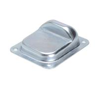 Metalideal Sabot de Portail Battant Central à Visser 120x100mm | Sabot de sol central pour portail battant à visser sur platine 120x100mm avec profil biseauté passe-voiture.