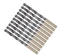 METALLIXITY 10PCS Foret Hélicoïdal, 5.5mm Mèche à Creuser Acier Rapide 4341, Tige Droite 118° Finition Noir et Or pour Cuivre Aluminium Bois Plastique Métal, Forets à Métaux de Dureté Moyenne