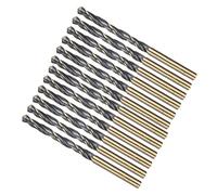 METALLIXITY 12PCS Foret Hélicoïdal, 5mm Mèche à Creuser Acier Rapide 4341, Tige Droite 118° Finition Noir et Or pour Cuivre Aluminium Bois Plastique Métal, Forets à Métaux de Dureté Moyenne