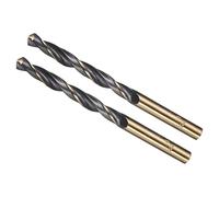 METALLIXITY 2PCS Foret Hélicoïdal, 7.5mm Mèche à Creuser Acier Rapide 4341, Tige Droite 118° Finition Noir et Or pour Cuivre Aluminium Bois Plastique Métal, Forets à Métaux de Dureté Moyenne
