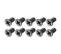 METALLIXITY 500Pcs Phillips Vis À Tête Plate M2.5 x 4mm Vis Machine Noir | En Acier Carbone, pour Lunettes Montre, et Autres Petits Électroniques