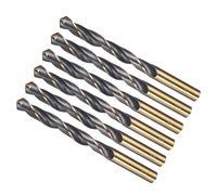 METALLIXITY 6PCS Foret Hélicoïdal, 10mm Mèche à Creuser Acier Rapide 4341, Tige Droite 118° Finition Noir et Or pour Cuivre Aluminium Bois Plastique Métal, Forets à Métaux de Dureté Moyenne