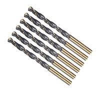 METALLIXITY 6PCS Foret Hélicoïdal, 6.5mm Mèche à Creuser Acier Rapide 4341, Tige Droite 118° Finition Noir et Or pour Cuivre Aluminium Bois Plastique Métal, Forets à Métaux de Dureté Moyenne