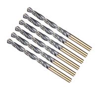 METALLIXITY 6PCS Foret Hélicoïdal, 7mm Mèche à Creuser Acier Rapide 4341, Tige Droite 118° Finition Noir et Or pour Cuivre Aluminium Bois Plastique Métal, Forets à Métaux de Dureté Moyenne
