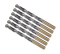 METALLIXITY 6PCS Foret Hélicoïdal, 8mm Mèche à Creuser Acier Rapide 4341, Tige Droite 118° Finition Noir et Or pour Cuivre Aluminium Bois Plastique Métal, Forets à Métaux de Dureté Moyenne