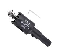 METALLIXITY Kit de Scie Cloche Bi-Métal 22mm (7/8"), Fraiseuse à Grande Vitesse M42 avec Mèche Centrale, Clé Hexagonale et Ressort - pour Tôle Métallique, Bois, Plaque Plastique, Noir