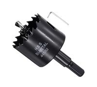METALLIXITY Kit de Scie Cloche Bi-Métal 44mm (1-47/64"), Fraiseuse à Trou en Acier Rapide M42 avec Mèche Centrale, Clé Hexagonale et Ressort - pour Tôle Métallique, Bois, Noir