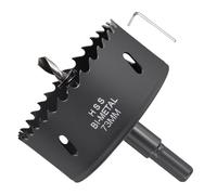 METALLIXITY Kit de Scie Cloche Bi-Métal 73mm (2-7/8"), Scie Cloche en Acier Rapide M42 avec Mèche Centrale, Clé hexagonale et Ressort - pour Tôle Métallique, Bois, Plaque Plastique, Noir