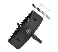 METALLIXITY Kit de Scies Cloche Bi-Métal 121mm (4-3/4"), Fraise à Trou en Acier Rapide M42 avec Foret de Centrage, Clé Hexagonale et Ressort - pour Tôle Métallique, Bois, Noir