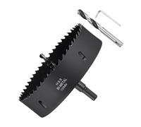 METALLIXITY Kit de Scies Cloche Bi-Métal 133mm (5-15/64"), Fraiseuse à Grande Vitesse M42 avec Foret Centre, Clé Hexagonale et Ressort - pour Tôle Métallique, Bois, Plaque Plastique, Noir