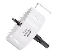 METALLIXITY Kit de Scies Cloche Bi-Métal 83mm (3-17/64"), Fraiseuse à Trous en Acier Rapide M42 avec Mèche Centrale, Clé Hexagonale et Ressort - pour Tôle Métallique, Bois, Blanc