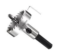 METALLIXITY Trousse de Trépan 48mm (1-57/64"), Trépan en Acier Rapide 4341 avec Mèche Centrale, Clé hexagonale et Ressort - pour Métaux Tendres, Bois, Plastique, Placoplâtre, Argent