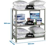 Metallregal COMFORT 3/400 900 GRAU