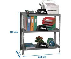 Metallregal COMFORT MINI 3/400 900 GRAU