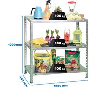 Metallregal COMFORT PLUS 3/400 1000 VERZINKT