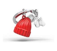 Metalmorphose - Porte-clés - alliage de zinc - taille : 6,8 x 4,4 x 2,6 cm - chapeaux et gants - rouge, blanc Blanc, Rouge G