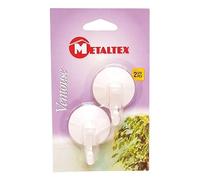 Metaltex – Crochet ventouse à levier 295001 – Plastique multicolore – Lot de 2