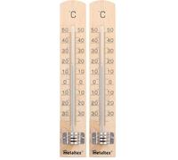 Metaltex 298005 Thermomètre intérieur Marron 3 x 18 x 0.8 cm (Lot de 2)