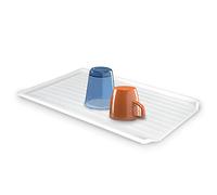 Metaltex 320450 Egouttoir avec Gouttière Acier Inoxydable Blanc 20 x 15 x 7 cm