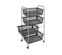 METALTEX 342204 Shelf Trolley with 4 Baskets