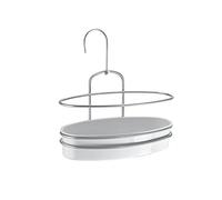 Metaltex 403711322 Orbit Etagère de Douche Plastique/Chrometherm Blanc/Argent 26 x 13 x 17 cm