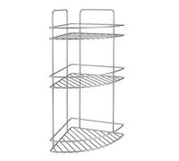 Metaltex 404215 Etagère de Coin pour Douche avec 3 Étages Argent 28 x 28 x 18 cm
