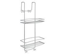 Metaltex 460408 Etagère de Salle de Bain avec 2 Étages Métal Multicolore 28 x 28 x 18 cm