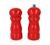 Metaltex 586046041 Moulin à Poivre/salière Bois/Céramique Rouge 10 x 5 x 13 cm