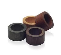 Metaltex 736612 Lot de 4 ronds de serviette en bois - Coloris aléatoire