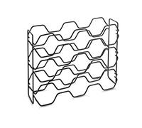 Metaltex Bottle rack 15 seats, Black, 43x12x34 cm