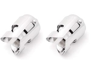 Metaltex - Bouchon de Champagne Pinces Métalliques, Gris (Lot de 2)