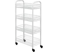 Metaltex Chariot multi-usages avec 4 paniers blanc 41 x 23 x 84 cm