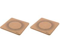 Metaltex Dessous de Verre en liège 20 x 20 cm Décor - Protection élégante pour Table et comptoir (Lot de 2)