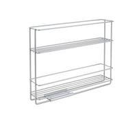 Metaltex - Étagère à Épices Coulissante - Sans Perçage EASYFIX - Rangement Épices Coulissant - Revêtement Polytherm Antirouille - 28 x 6 x 22 cm - IN & OUT