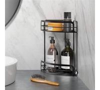 Metaltex Étagère de douche d'angle à 2 niveaux Noir