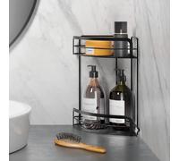 Metaltex Étagère de Douche d'Angle 2 Niveaux Noir