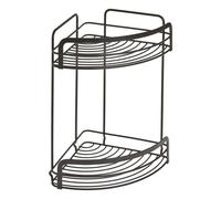 Metaltex Étagère de douche d'angle à 2 niveaux Noir