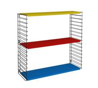 Metaltex Étagère fixable au Mur et réglable, Bois, Libro, Métal, Multi/Black, 10.5 x 21.2 x 67.5 cm