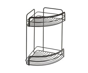 METALTEX Italia S.P.A. Corner Basket 2 Tiers, Black, 20x20x30