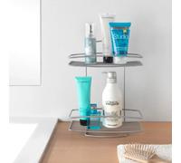 Metaltex Support de douche Onda 2 niveaux Argenté