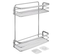 Metaltex Origin LUXY Étagère de Salle de Bain, à 2 étagères, sans perçage, Autocollantes