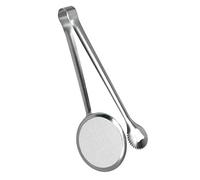 METALTEX Pince à Frire Inox 28 cm - Pince Cuisine 3 en 1 avec Égouttoir - Pour Friture, Égoutter et Servir - Acier Inoxydable