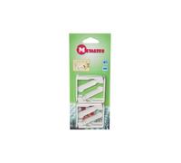 Metaltex Pinces à nappe 254508 – Lot de 4 en plastique blanc