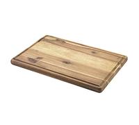 Metaltex Planche à découper en bois d'acacia avec rainure de jus Marron 39 x 26 x 2 cm