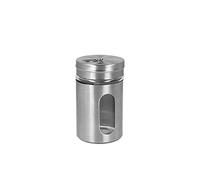 Metaltex Salière et poivrière en acier inoxydable avec insert en verre 100 ml
