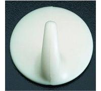 Crochet adhésif rond - lot de 3 - blanc