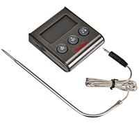 Metaltex Thermomètre de Cuisine numérique avec sonde et minuteur en Acier Inoxydable Gris 20 x 20 x 6 cm